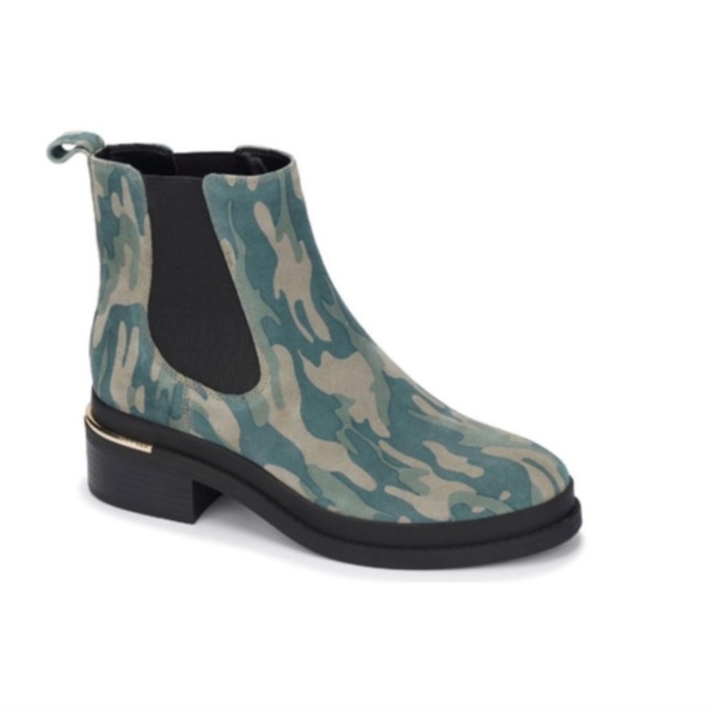 Kenneth Cole Levon 2.0 Welt Camo Green Chelsea Boots-Size 7.5 NWOB